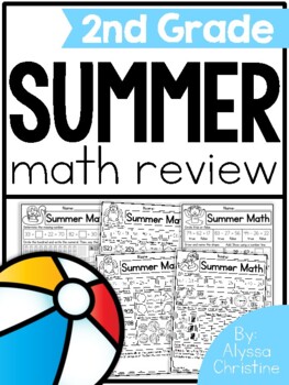 Preview of 2nd Grade Summer Math Review Packet
