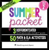 2nd Grade Summer Packet (Differentiated)
