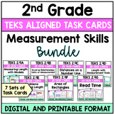 2nd Grade TEKS Aligned Measurement Skills Task Cards Bundle