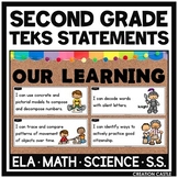 2nd Grade TEKS I Can Statements Core Subjects Bundle