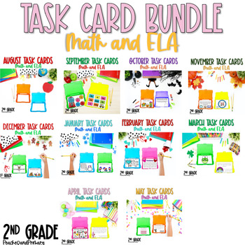 Preview of 2nd Grade Task Card Bundle