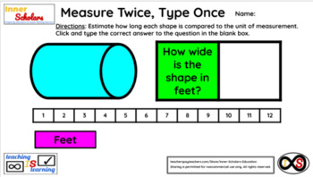 Preview of 2nd Grade Technology Activities - Lesson 25: Estimating Length with Measurements