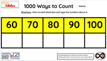 Preview of 2nd Grade Technology Activities - Lesson 3: Counting to 1000 by 10's
