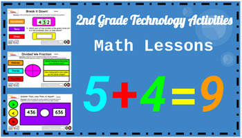 Preview of 2nd Grade Technology Activities - PowerPoint Slides (Math Lessons ONLY)