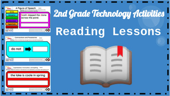 Preview of 2nd Grade Technology Activities - PowerPoint Slides (Reading Lessons ONLY)
