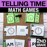 2nd Grade Math Centers Telling Time, AM & PM Games, Sort, 