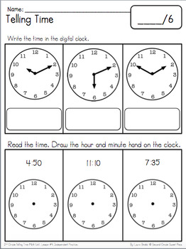 2nd Grade Telling Time Unit by Laura Bristol | Teachers Pay Teachers