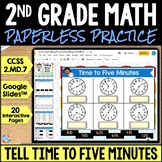2nd Grade Telling Time to the Nearest 5 Minutes Google Sli