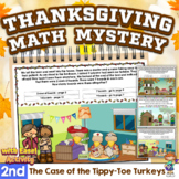 2nd Grade Thanksgiving Math Mystery - Math Word Problems w