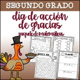 2nd Grade Thanksgiving Math Packet - SPANISH