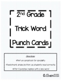 2nd Grade Trick Word Punch Cards