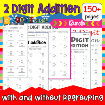Preview of 2nd Grade, Two Digit Addition With Regrouping, Daily Math Fluency Practice