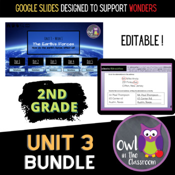 Preview of 2nd Grade- UNIT 3 Bundle (Google Slides / Powerpoint) - Aligned w/ Wonders 2017