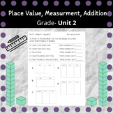 2nd Grade Unit 2 Assessments- Place Value, Measurement, Ad