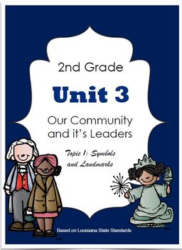 Preview of 2nd Grade - Unit 3 -Our Community and Its Leaders - Topic 1: Symbols /Landmarks