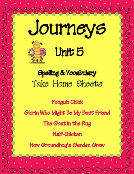 Preview of 2nd Grade Unit 5 Spelling Lists /Vocabulary Lists
