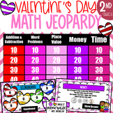 2nd Grade Valentine's Day Math Jeopardy Review Game [EDITABLE]