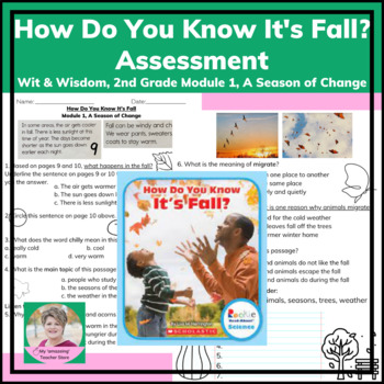 Preview of 2nd Grade W&W Module 1, How Do You Know It's Fall Assessment
