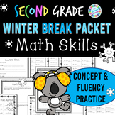 2nd Grade Winter Break Math Packet | Christmas Break | Hol