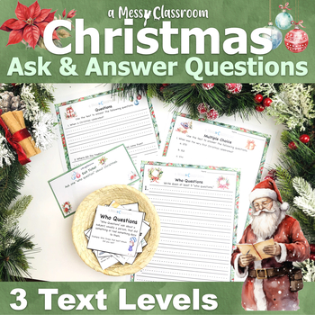 Preview of 2nd Grade Winter Christmas History Reading Lesson RI.2.1 Ask & Answer Questions