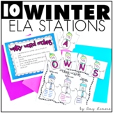 2nd Grade Winter Literacy Centers | 10 ELA Stations for Winter