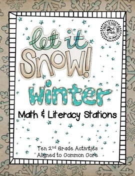 Preview of 2nd Grade Winter Math & Literacy Stations