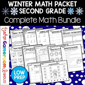 Preview of 2nd Grade Winter Math Bundle