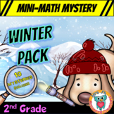 2nd Grade Winter Packet of Mini Math Mysteries (Printable 
