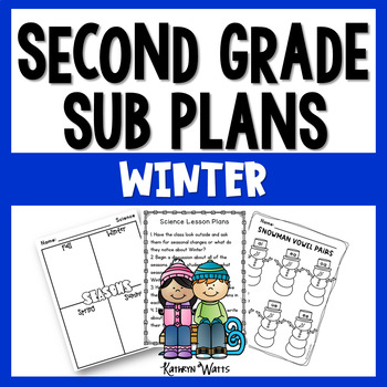 Preview of 2nd Grade Winter Sub Plans