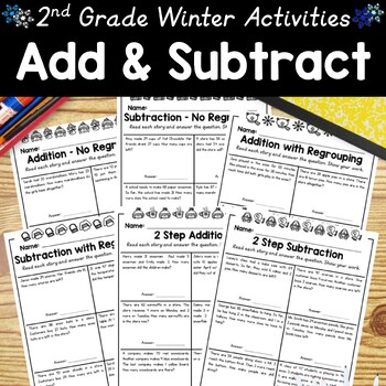 Preview of 2nd Grade Addition and Subtraction Word Problems Worksheets