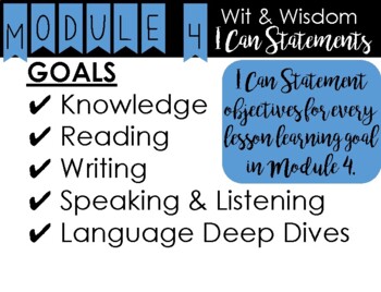 Preview of 2nd Grade - Wit and Wisdom I Can Statements - Module 4 - All Lessons