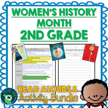 Preview of 2nd Grade Women's History Month Read Aloud and Google Activities Mega Bundle