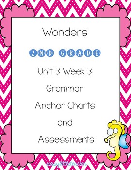 Preview of 2nd Grade Wonders Unit 3 Week 3 Grammar Charts and Assessments