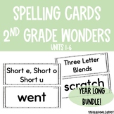 2nd Grade Wonders Weekly Spelling Cards - Year Long Resource