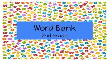 Preview of 2nd Grade Word Bank