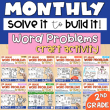 2nd Grade Word Problems - Math Crafts BUNDLE - Back to School