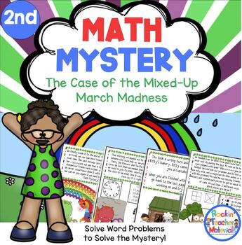 Preview of 2nd Grade Math Mystery Printable Version- Case of the Mixed-Up March Madness