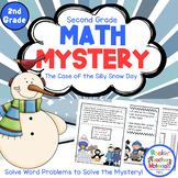 2nd Grade Word Problems - Math Mystery-Case of the Silly Snow Day