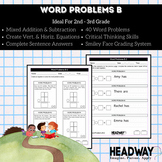 2nd Grade Word Problems: Mixed Addition/Subtraction