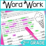 2nd Grade Word Work Phonics Worksheets for Glow Day