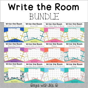 Preview of 2nd Grade Write the Room BUNDLE