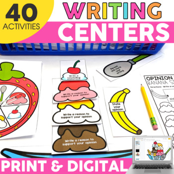 Preview of Writing Centers for 2nd Grade - Fun Writing Activities