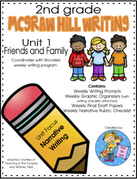Preview of 2nd Grade Writing McGraw Hill Wonders Unit 1