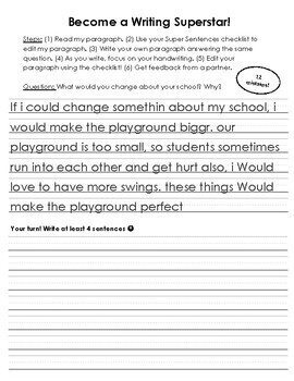 2nd grade writing prompts for editing and revising