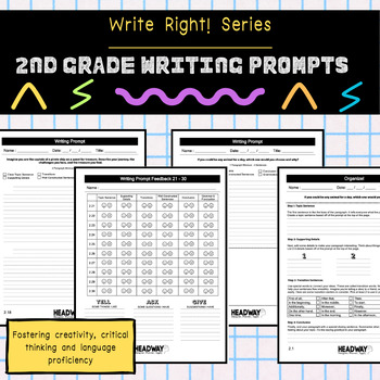 Preview of 2nd Grade Writing Prompts Pack