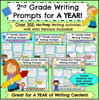2nd Grade Writing Prompts for a Year