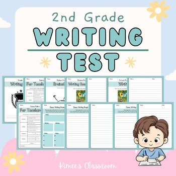 Preview of 2nd Grade Writing Test | Second Grade Writing Evaluation | Test Prep
