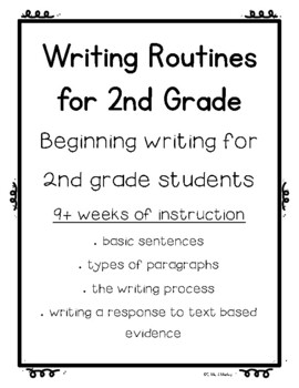 Preview of 2nd Grade Writing Workbook & Instruction, 9+ weeks of instruction
