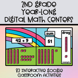 2nd Grade Year-Long Digital Math Centers - 83 Google Class