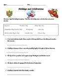 2nd Grade social Studies Holidays and Celebrations